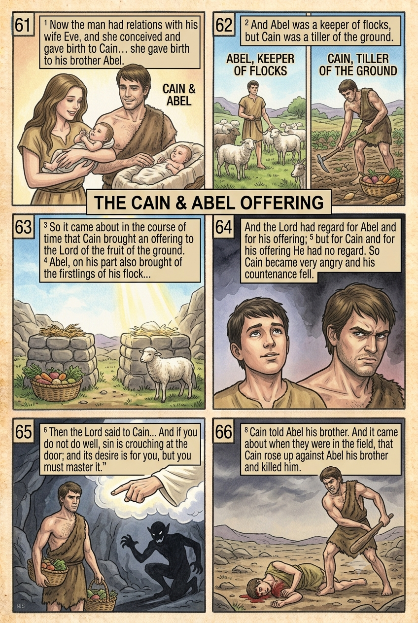 Genesis 4 illustration: The Cain & Abel Offering
