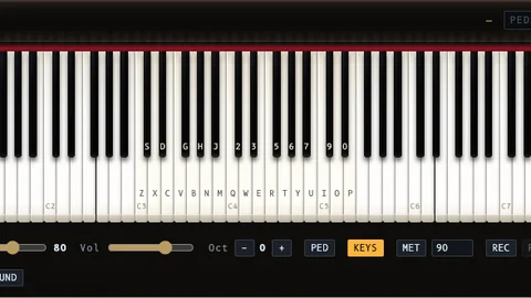 Piano gameplay screenshot
